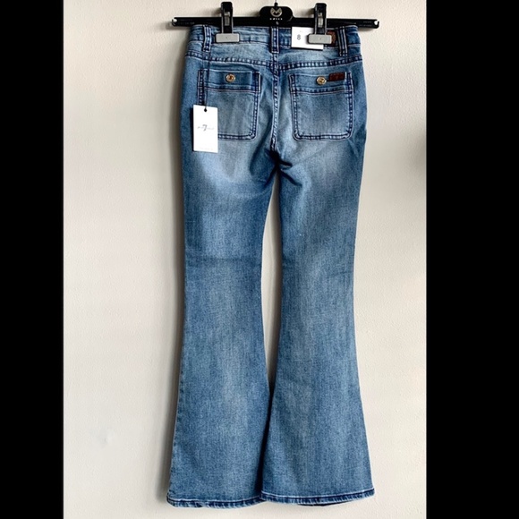 7 for all mankind girls Flare Denim Jeans SIZE 8 NWT - Picture 4 of 8